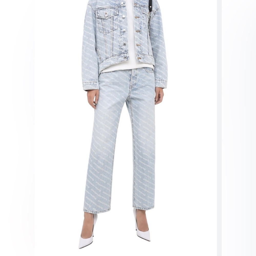Alexander Wang pebble wash logo stripe jean